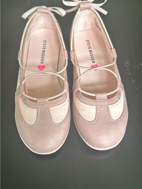 Steve Madden Kids Pink Bow Mary Jane Ballet Flats